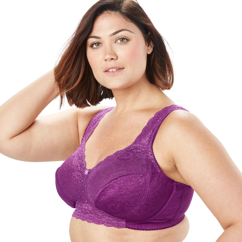 Comfortchoice Side Wire Lace Purple Bra